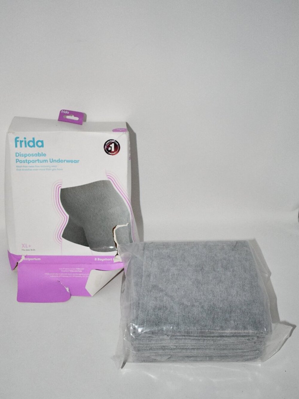 Frida Mom 8pc Postpartum Disposable Boyshort Underwear, XL, NWT